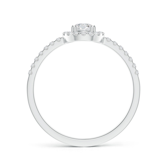 4.4mm HSI2 Floating Round Diamond Halo Engagement Ring in White Gold product image