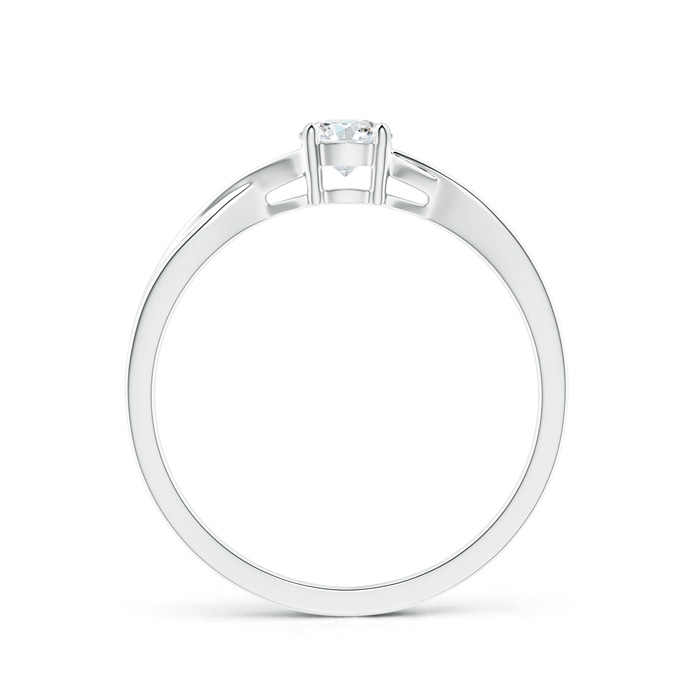 4.1mm GHVS Solitaire Diamond Criss-Cross Engagement Ring in P950 Platinum product image