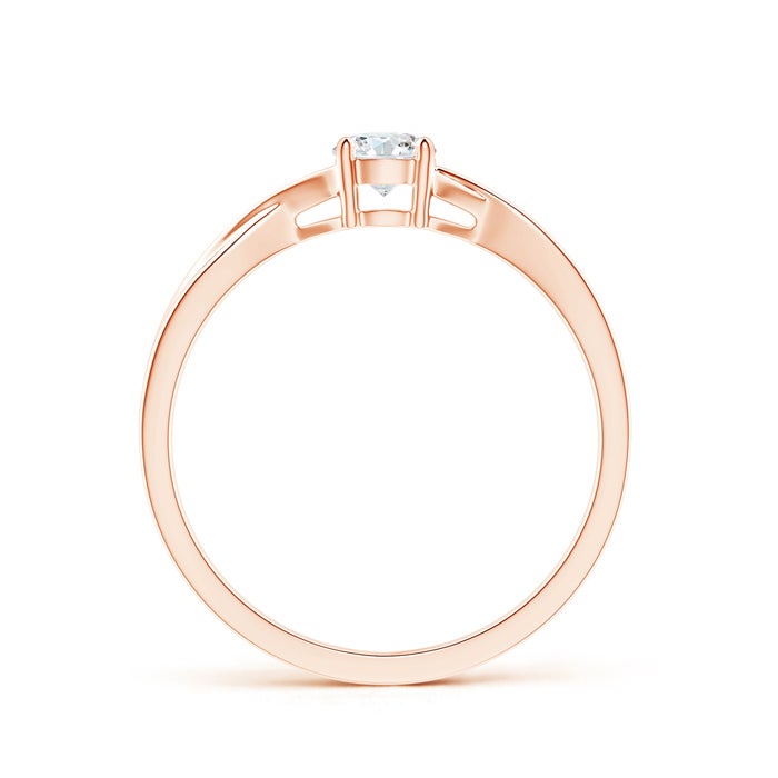 Solitaire Natural Diamond Criss-Cross Engagement Ring
