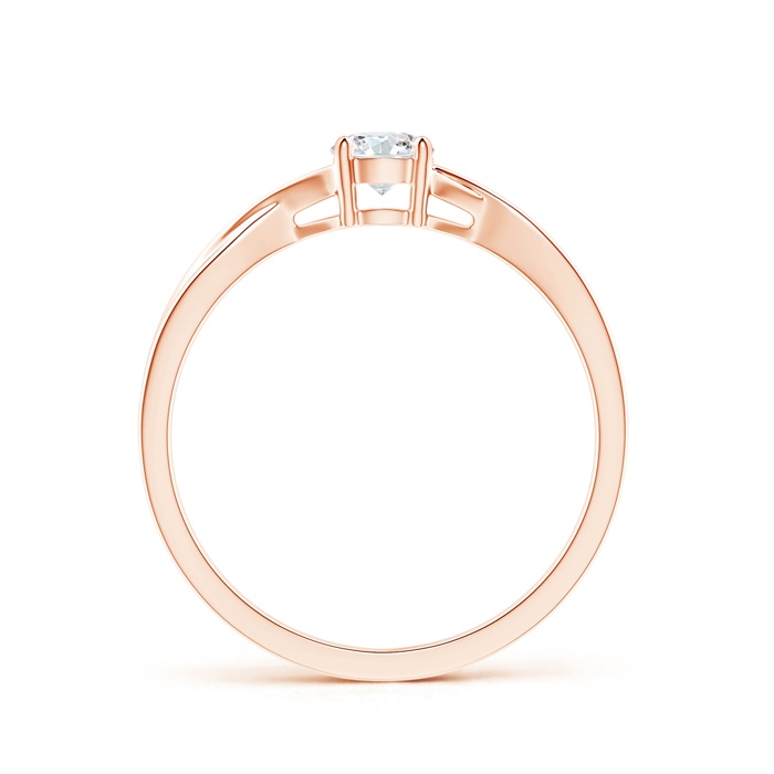 4.1mm GHVS Solitaire Diamond Criss-Cross Engagement Ring in Rose Gold product image