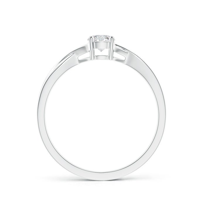 10k White Gold Sideways Cross Ring With 11 Diamonds - Modern Christian Faith Jewelry For Women