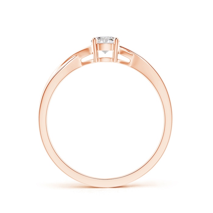 4.1mm II1 Solitaire Diamond Criss-Cross Engagement Ring in 9K Rose Gold product image