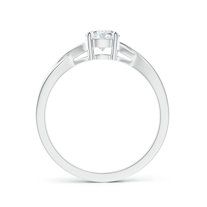 5.1mm GHVS Solitaire Diamond Criss-Cross Engagement Ring in P950 Platinum product image