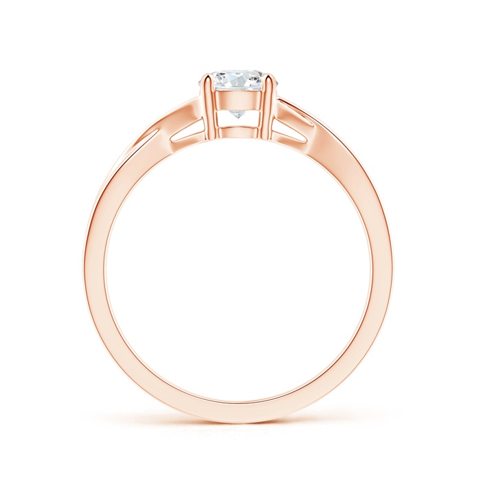 5.1mm GHVS Solitaire Diamond Criss-Cross Engagement Ring in Rose Gold product image