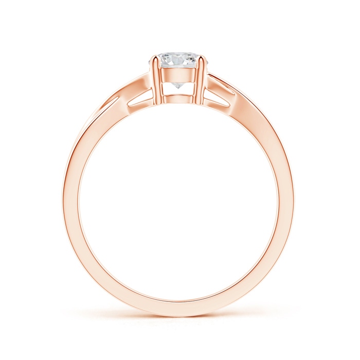 5.1mm HSI2 Solitaire Diamond Criss-Cross Engagement Ring in Rose Gold product image