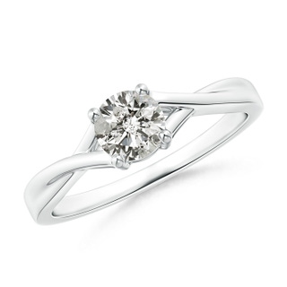 5.1mm JI2 Solitaire Diamond Criss-Cross Engagement Ring in P950 Platinum