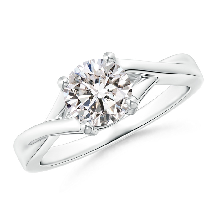 6.4mm II1 Solitaire Diamond Criss-Cross Engagement Ring in P950 Platinum 