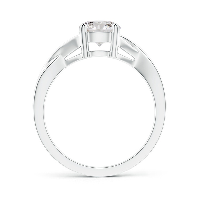 6.4mm II1 Solitaire Diamond Criss-Cross Engagement Ring in P950 Platinum product image
