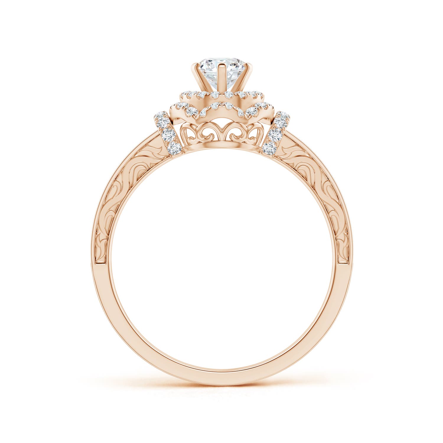 G, VS2 / 0.62 CT / 14 KT Rose Gold