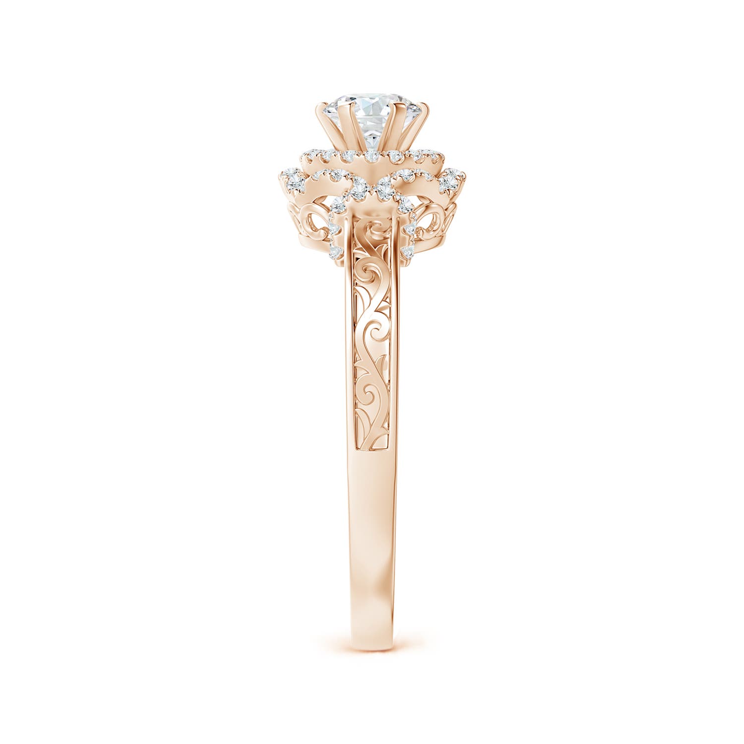 G, VS2 / 0.62 CT / 14 KT Rose Gold