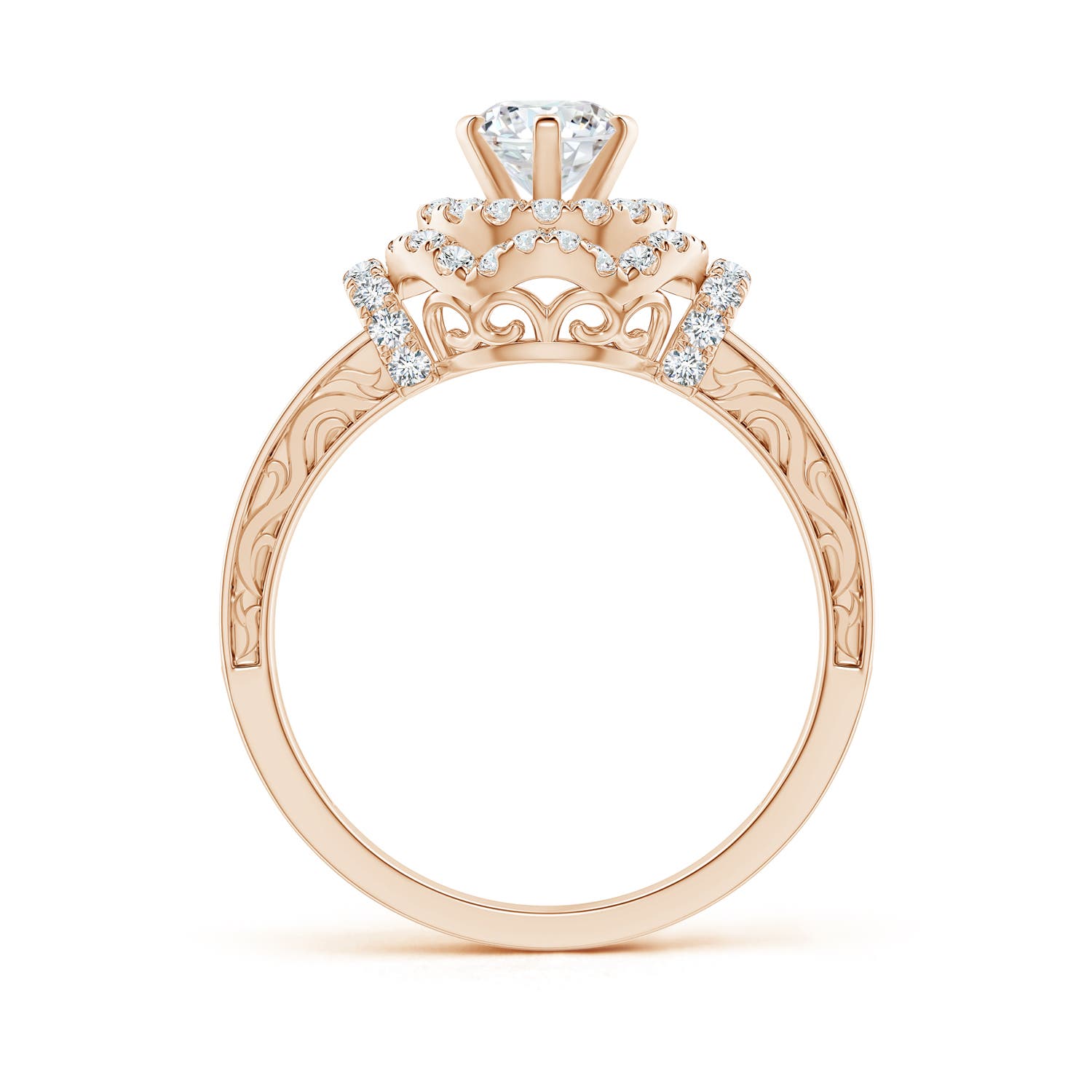 G, VS2 / 1.11 CT / 14 KT Rose Gold