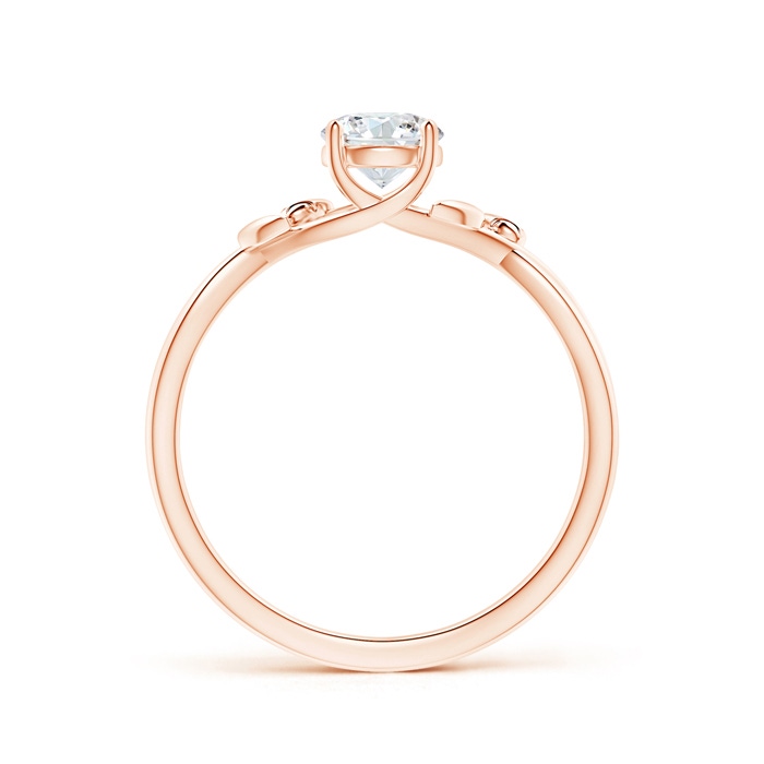 5.1mm GHVS Solitaire Diamond Leaf and Vine Engagement Ring  in Rose Gold product image