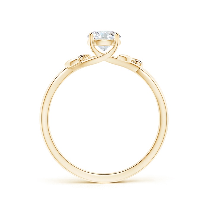 5.1mm GHVS Solitaire Diamond Leaf and Vine Engagement Ring  in Yellow Gold product image