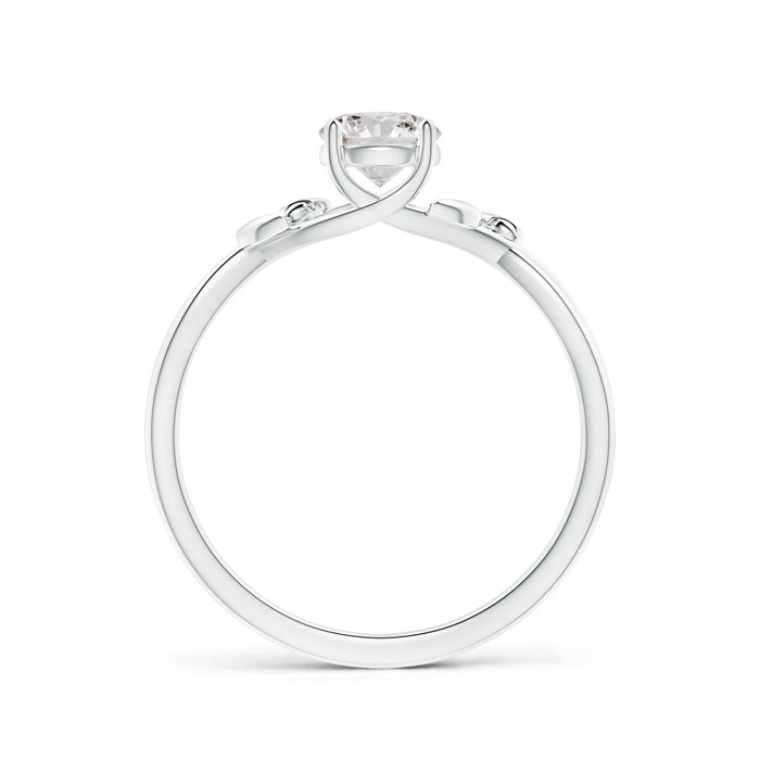 5.1mm II1 Solitaire Diamond Leaf and Vine Engagement Ring  in White Gold Product Image