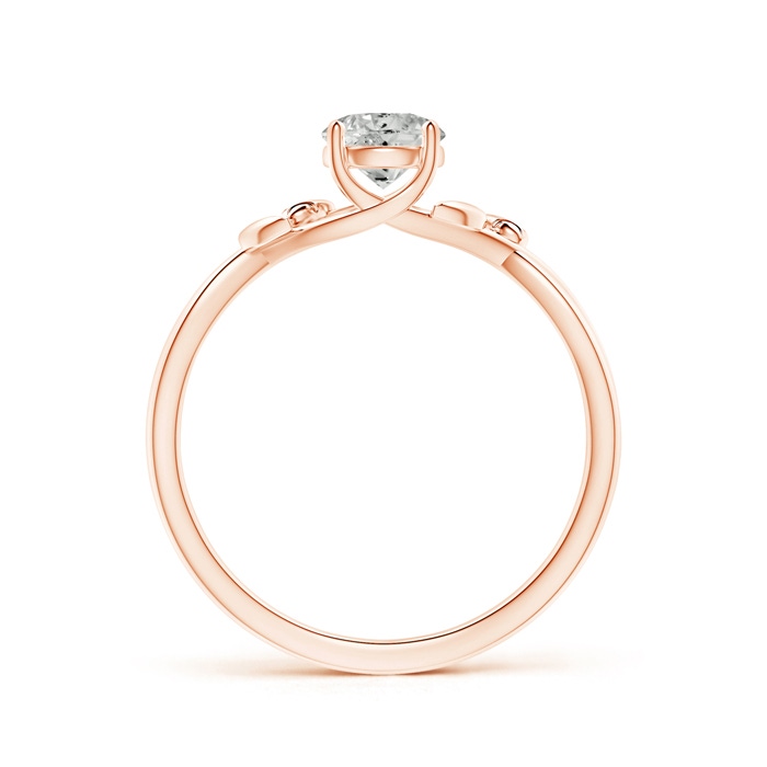 5.1mm JI2 Solitaire Diamond Leaf and Vine Engagement Ring  in Rose Gold product image
