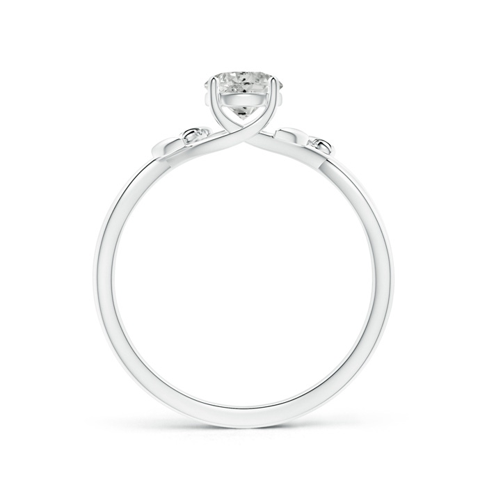 5.1mm JI2 Solitaire Diamond Leaf and Vine Engagement Ring  in White Gold product image