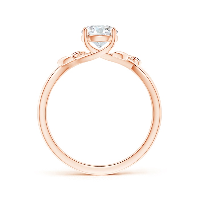 5.9mm GHVS Solitaire Diamond Leaf and Vine Engagement Ring  in Rose Gold product image