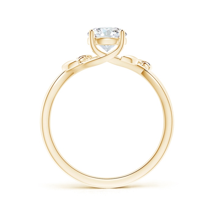 5.9mm GHVS Solitaire Diamond Leaf and Vine Engagement Ring  in Yellow Gold product image
