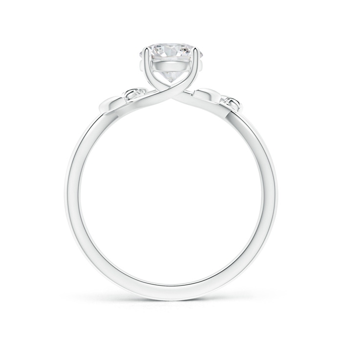5.9mm HSI2 Solitaire Diamond Leaf and Vine Engagement Ring  in White Gold product image