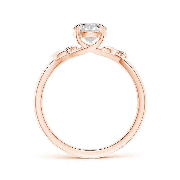 5.9mm II1 Solitaire Diamond Leaf and Vine Engagement Ring  in Rose Gold product image