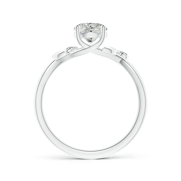 5.9mm JI2 Solitaire Diamond Leaf and Vine Engagement Ring  in White Gold product image