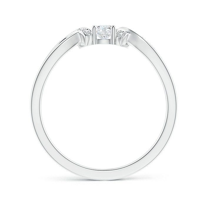 3.5mm GVS2 Solitaire Diamond Criss-Cross Ring in P950 Platinum side-1