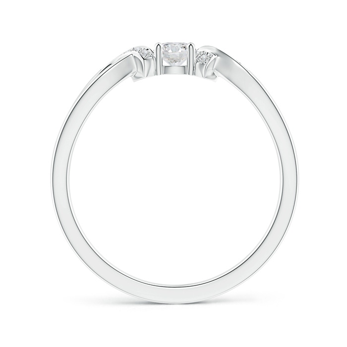 3.5mm HSI2 Solitaire Diamond Criss-Cross Ring in 9K White Gold product image