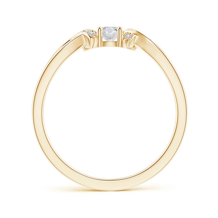 3.5mm HSI2 Solitaire Diamond Criss-Cross Ring in Yellow Gold side-1