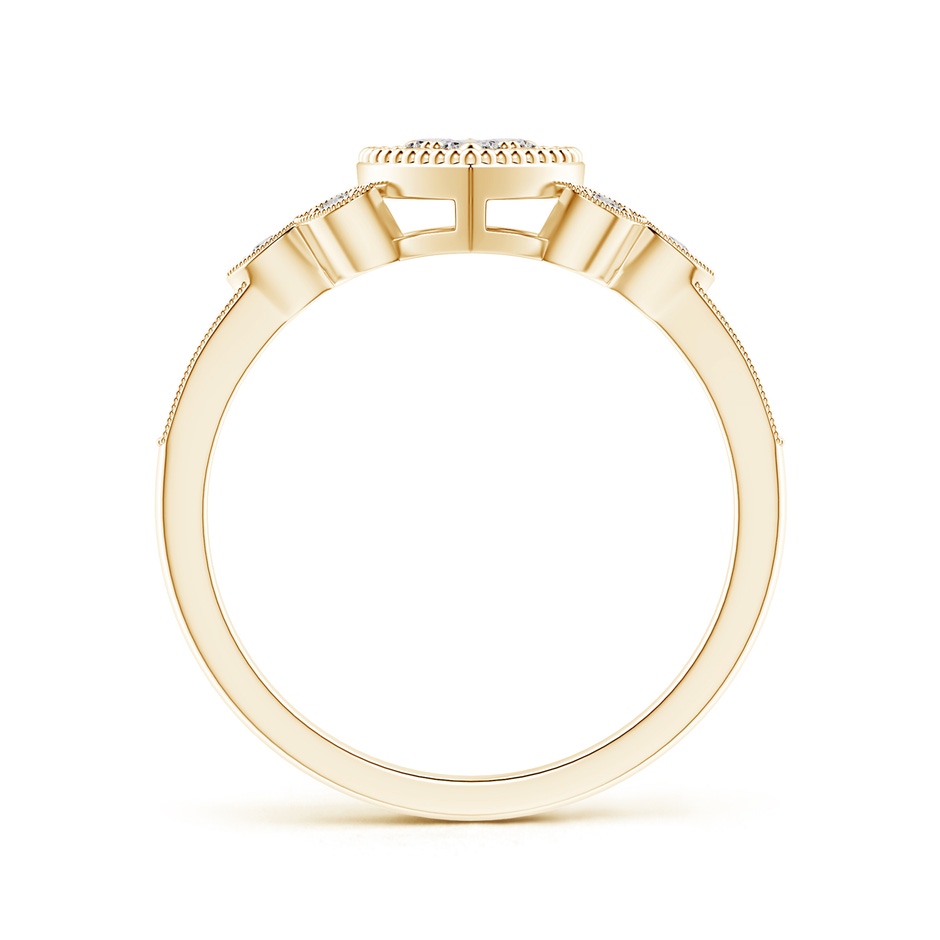 2mm IJI1I2 Milgrain Petal Diamond Composite Heart Promise Ring in Yellow Gold side 199