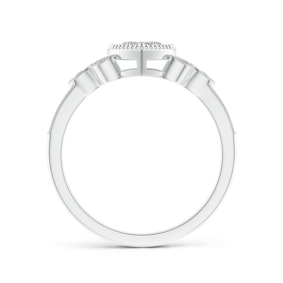 2mm KI3 Milgrain Petal Diamond Composite Heart Promise Ring in White Gold side 199