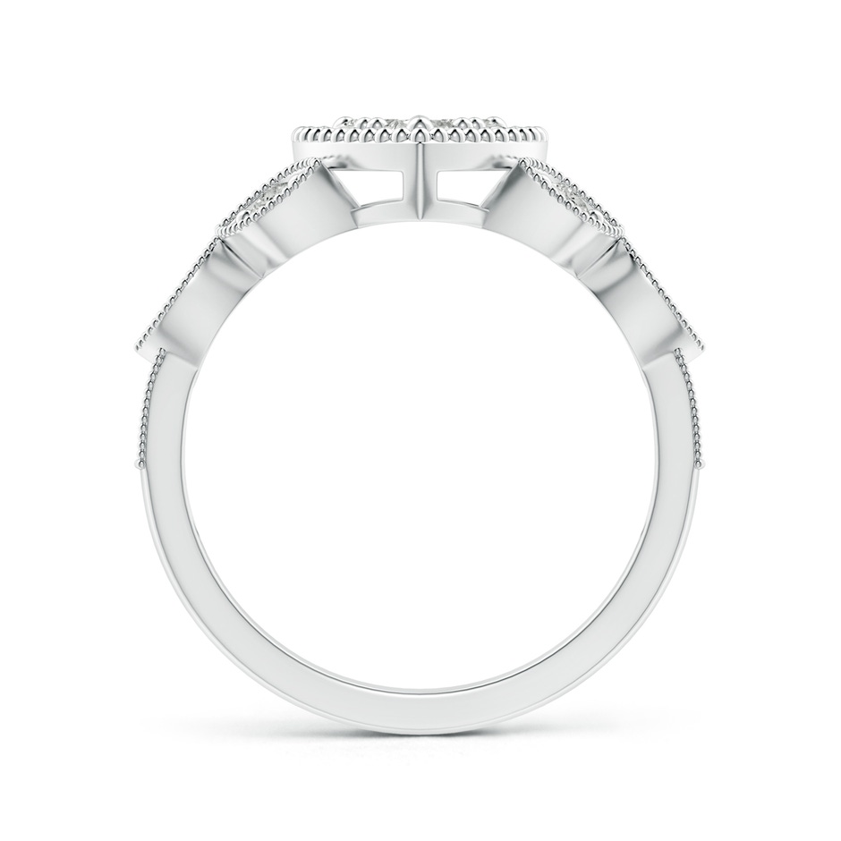 3.1mm KI3 Milgrain Petal Diamond Composite Heart Promise Ring in White Gold side 199
