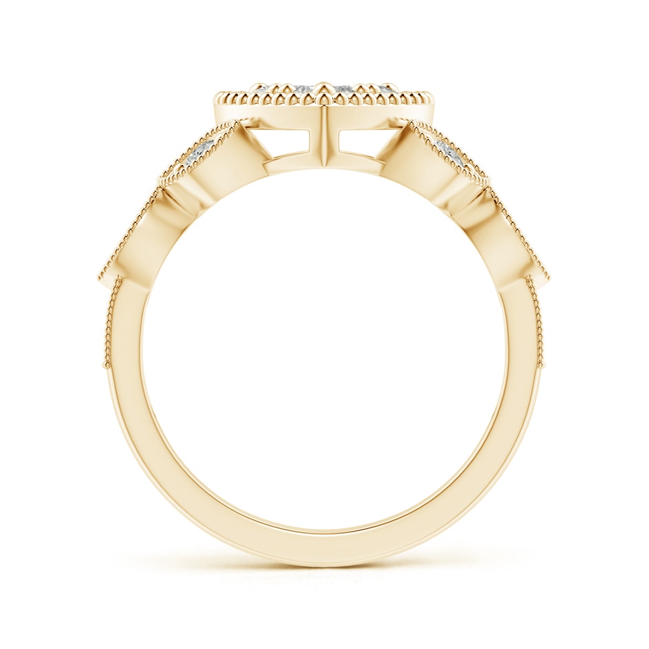 3.6mm KI3 Milgrain Petal Diamond Composite Heart Promise Ring in Yellow Gold side 199