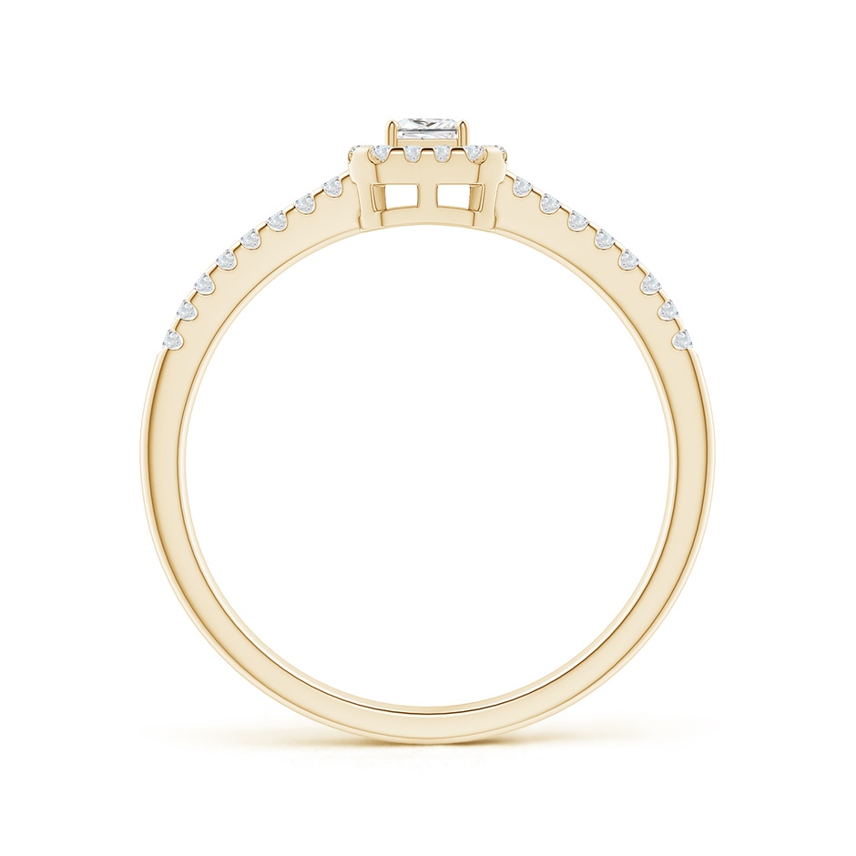 2.5mm GVS2 Floating Princess-Cut Diamond Halo Promise Ring in 10K Yellow Gold side-1