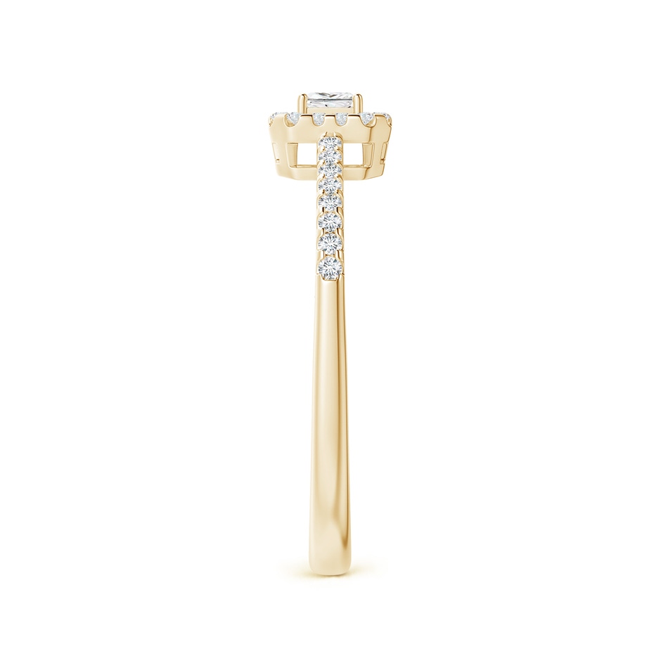 2.5mm GVS2 Floating Princess-Cut Diamond Halo Promise Ring in 10K Yellow Gold side-2