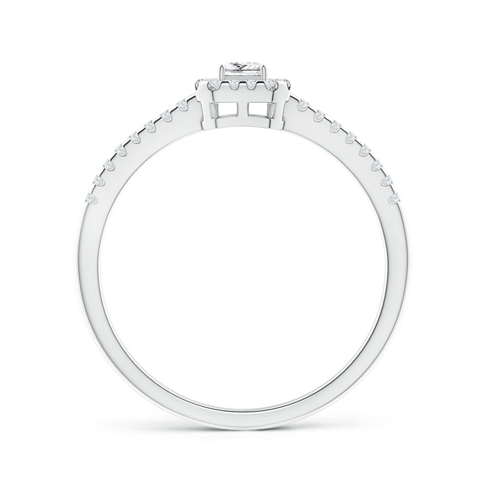 2.5mm GVS2 Floating Princess-Cut Diamond Halo Promise Ring in P950 Platinum product image