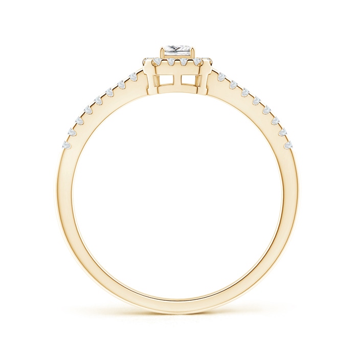 2.5mm GVS2 Floating Princess-Cut Diamond Halo Promise Ring in Yellow Gold product image