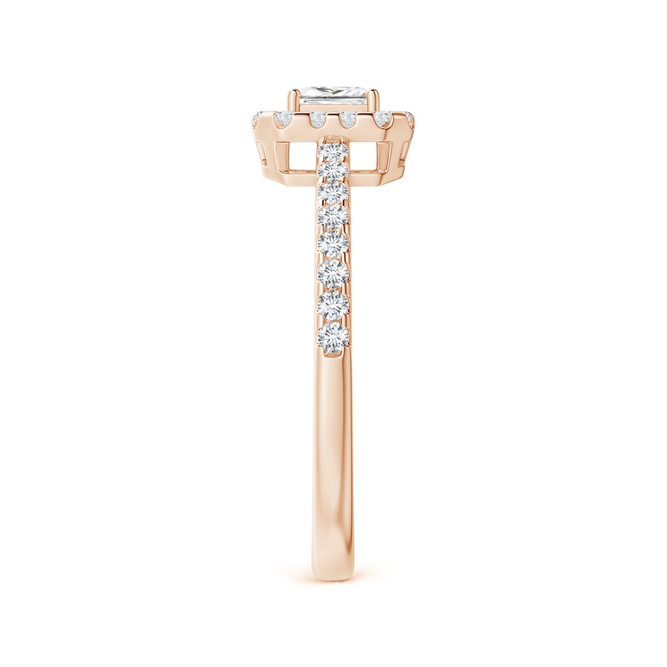 3.5mm GVS2 Floating Princess-Cut Diamond Halo Promise Ring in 10K Rose Gold side-2