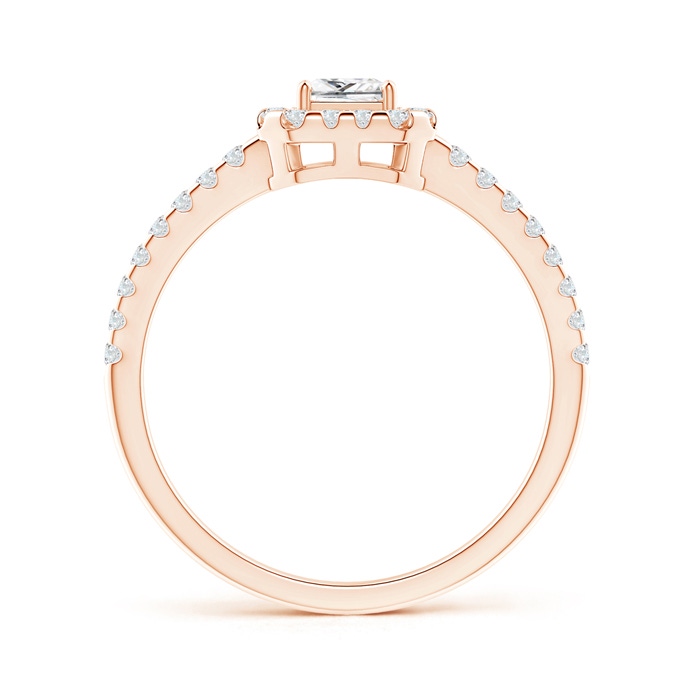 3.5mm GVS2 Floating Princess-Cut Diamond Halo Promise Ring in Rose Gold product image