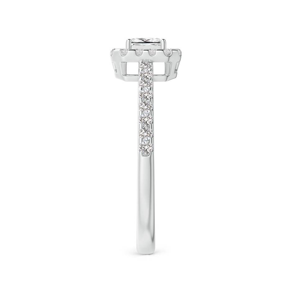 3.5mm IJI1I2 Floating Princess-Cut Diamond Halo Promise Ring in 10K White Gold side-2