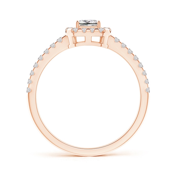 3.5mm IJI1I2 Floating Princess-Cut Diamond Halo Promise Ring in Rose Gold product image