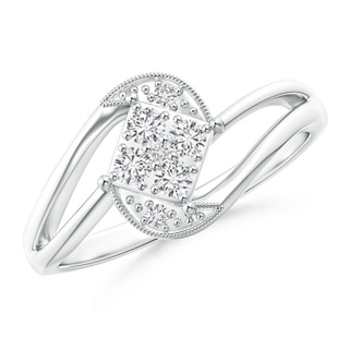 2.2mm HSI2 Clustre Diamond Accent Bypass Promise Ring in White Gold