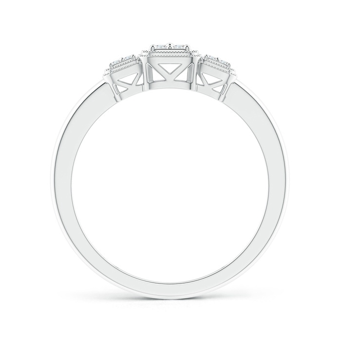 1.5mm GVS2 Cushion Framed Composite Diamond Art Deco Promise Ring in P950 Platinum product image