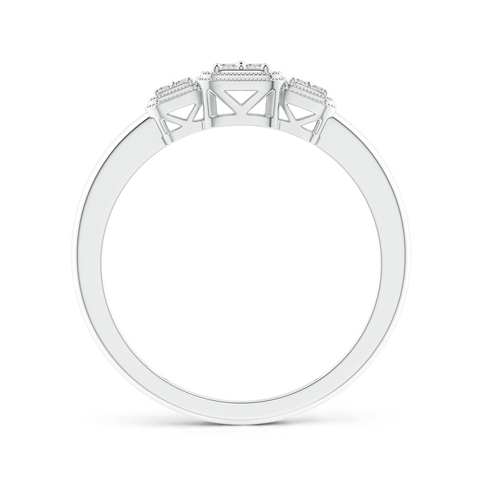 1.5mm IJI1I2 Cushion Framed Composite Diamond Art Deco Promise Ring in 9K White Gold product image