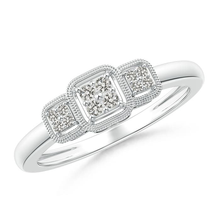 K, I3 / 0.1 CT / 14 KT White Gold