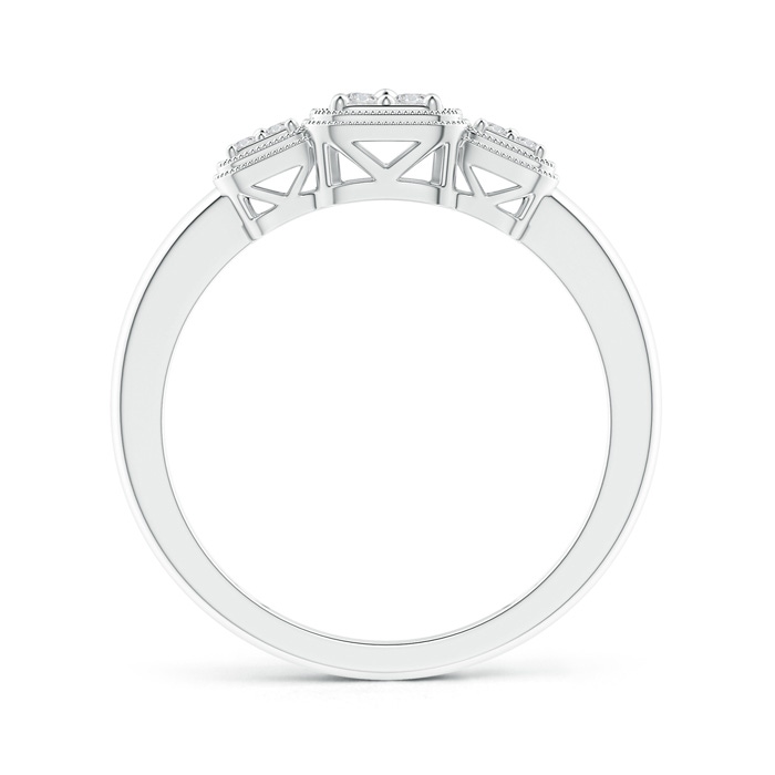 1.9mm HSI2 Cushion Framed Composite Diamond Art Deco Promise Ring in White Gold Product Image