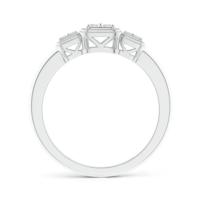 1.9mm HSI2 Cushion Framed Composite Diamond Art Deco Promise Ring in White Gold product image