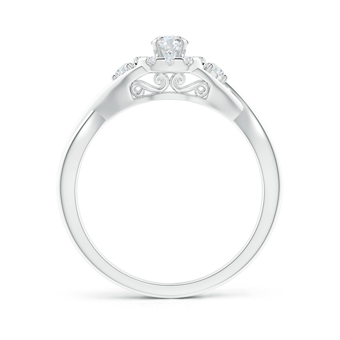 3.5mm GVS2 Pavé-Set Round Halo Diamond Infinity Promise Ring in White Gold side-1