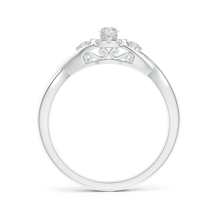 3mm HSI2 Pavé-Set Round Halo Diamond Infinity Promise Ring in White Gold Side-1