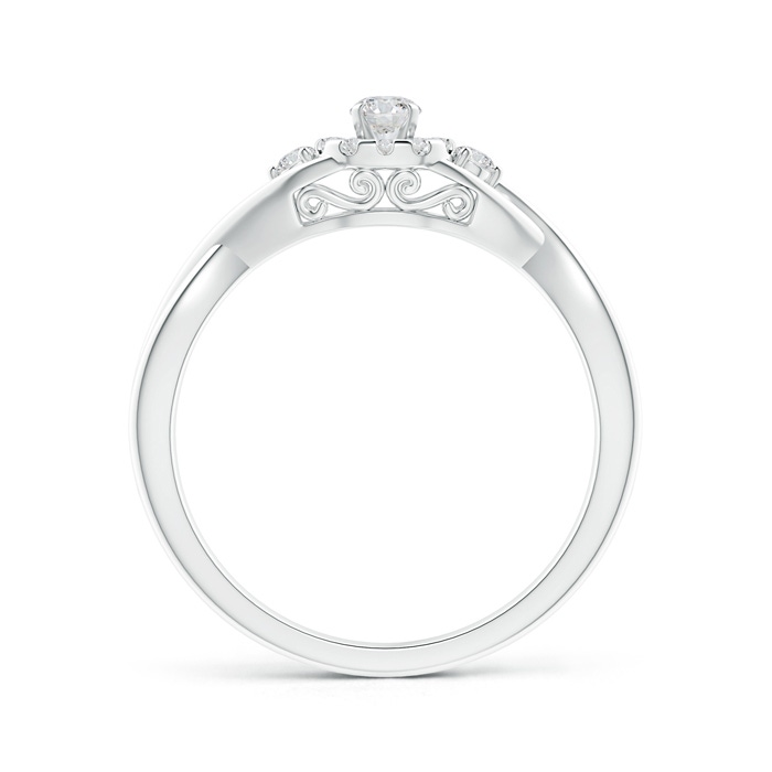 3mm HSI2 Pavé-Set Round Halo Diamond Infinity Promise Ring in White Gold side-1