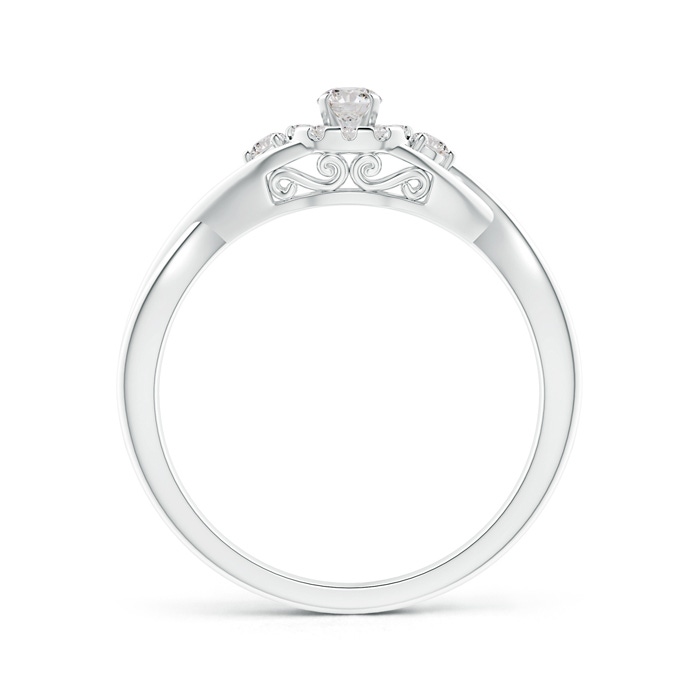 3mm IJI1I2 Pavé-Set Round Halo Diamond Infinity Promise Ring in White Gold side-1